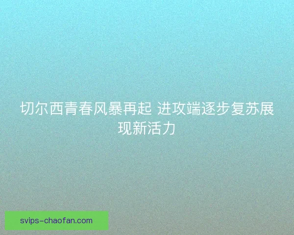 切尔西青春风暴再起 进攻端逐步复苏展现新活力 切尔西青春风暴再起 进攻端逐步复苏展现新活力